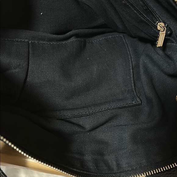 CUORE & PELLE Shoulder Bag Handbag Satchel Large Zip Top Blk Pebble Leather EUC - Picture 12 of 13